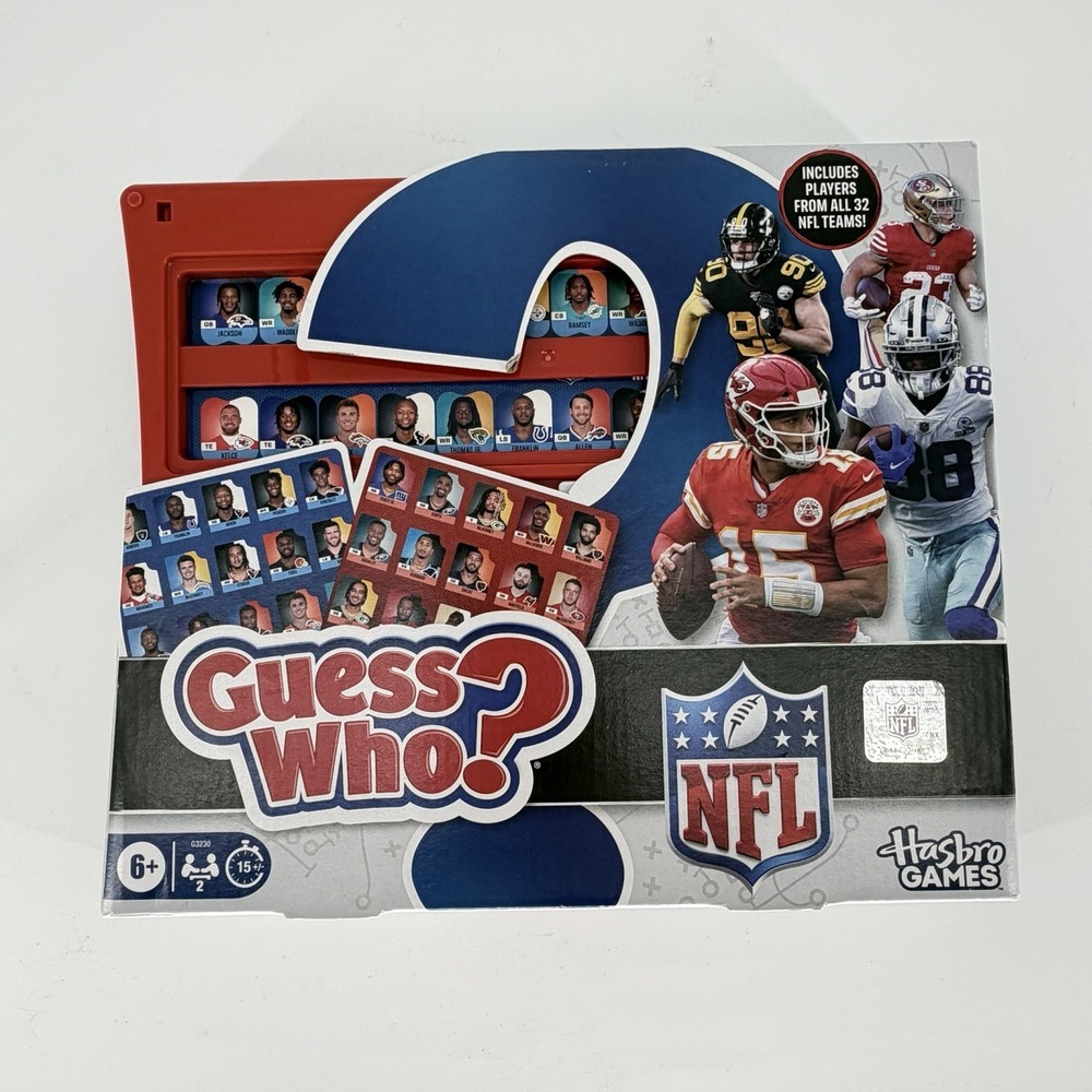 Hasbro Guess Who? NFL Edition Board Game New Complete Family Game Ages 6+